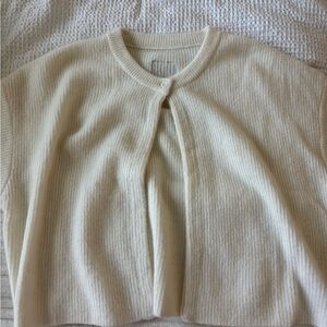 Daily Drills White Button Cardigan Sweater